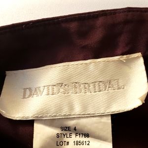 Davids Bridal Eggplant gown